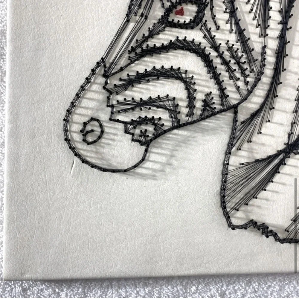 Vintage Handmade Zebra String Art Wall Art - Picture 7 of 16